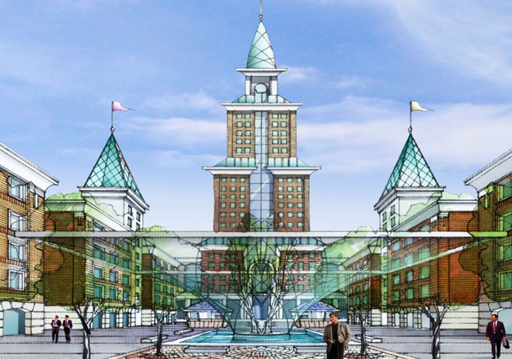 Kiev - building complex - web project cover