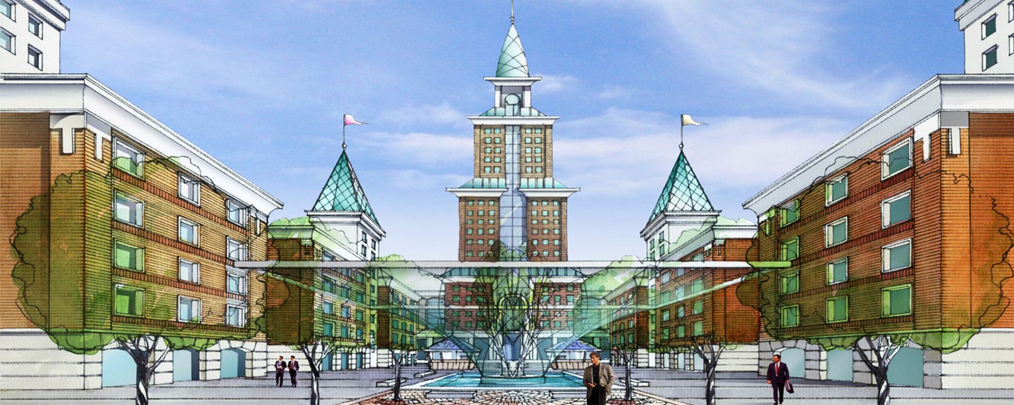 Kiev - building complex - web project cover